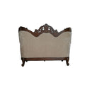 Devayne - Loveseat With 4 Pillows (Same Lv01583) - Pattern Fabric & Dark Walnut