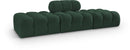 Ames - 3 Piece Boucle Upholstered Modular Sofa With 2 Backless Seats
