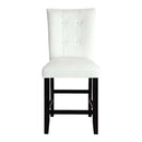 Hussein - Counter Height Chair (Set of 2) - White Synthetic Leather & Black