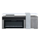 Zoro - 76" Entertainment Unit With Bluetooth Speaker - Dark Brown / White
