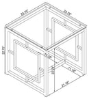 Merced - Glass Top Metal Table