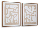 Waldett - Wall Art Set (Set of 2) - Beige / White