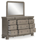 Lexorne - Dresser And Mirror - Gray