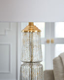 Bakersboro - Glass Table Lamp - Clear / Gold Finish