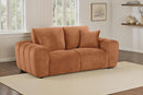 Burnett - Chenille Upholstered Wide Arm Loveseat