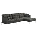 Duzzy - Sectional Sofa - Dark Gray Fabric
