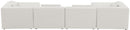 Cube - Linen 6 Piece Modular Double Chaise Sectional