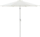 Fiji - Aluminum Patio Umbrella With Round Teak And White Base