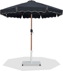 Amalfi - Aluminum Patio Umbrella - White Base / Light Brown Pole