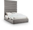 Adam - Chenille Fabric Bed With 89" Headboard
