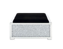 Noralie - Ottoman With Storage - Mirrored & Faux Diamonds
