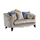 Sheridan - Loveseat With 5 Pillows - Cream Fabric
