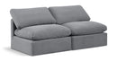 Indulge - Velvet 2 Seat Modular Armless Sofa