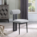 Dario - Boucle Dining Chair With Black Frame (Set of 2)