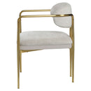 Zayn - Arm Chair (Set of 2) - Beige Chenille & Gold
