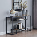 Idella - Sofa Table - Rustic Oak & Black