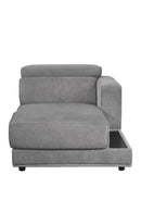 Alwin - Modular Rf Chaise - Dark Gray Fabric