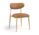 Ronda - Vegan Leather Upholstered Dining Side Chair - Natural Legs