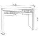Edna - Mirrored Acrylic Console Table LED Lighting - Silver