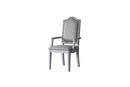 House Marchese - Arm Chair (Set of 2) - Two Tone Gray Fabric & Pearl Gray