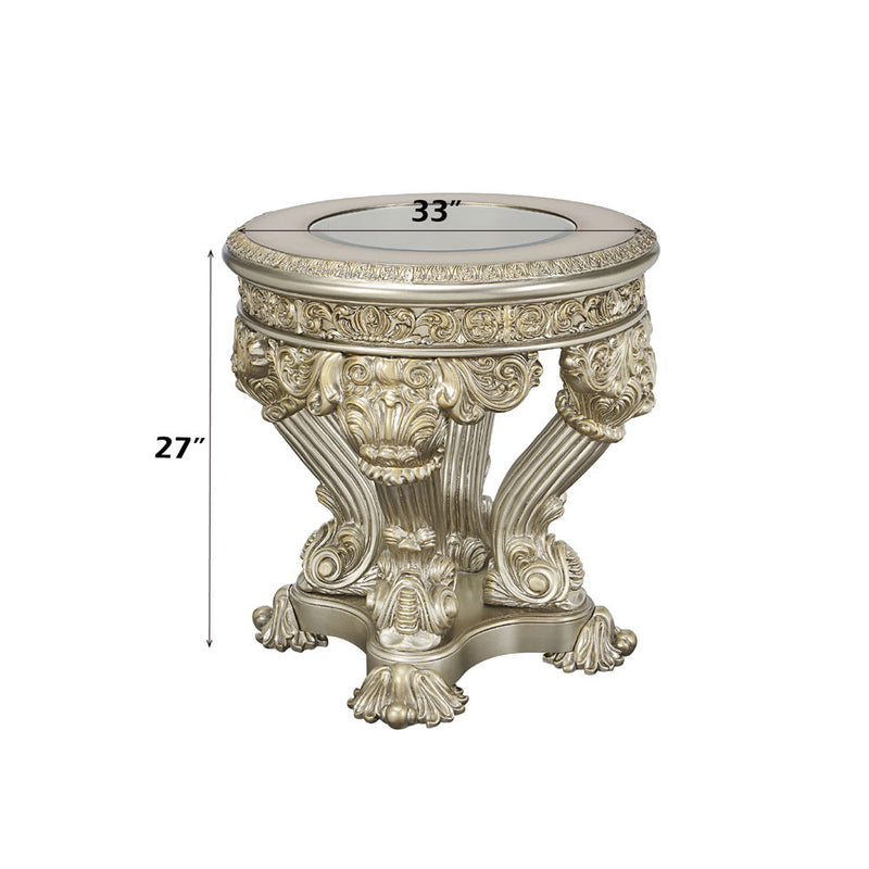 Danae - End Table - Champagne & Gold