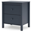 Simmenfort - Two Drawer Night Stand - Navy Blue