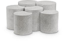 Dimple - 20" 6 Piece Modular Coffee Table - Terazzo Finish
