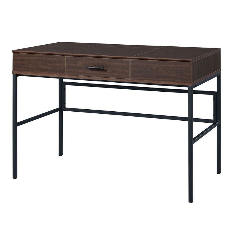 Verster - Writing Desk With USB - Oak & Black