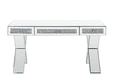 Noralie - 32" Writing Desk - Mirrored & Faux Diamonds