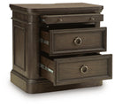 Wickenger - Two Drawer Night Stand - Dark Brown