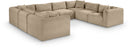 Shaggy - Fabric 8 Piece Modular U-Shaped Sectional