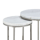 Zaidee - Nesting Table Set - Marble Top & Nickel