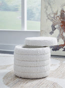 Duntler - Storage Ottoman - Ivory