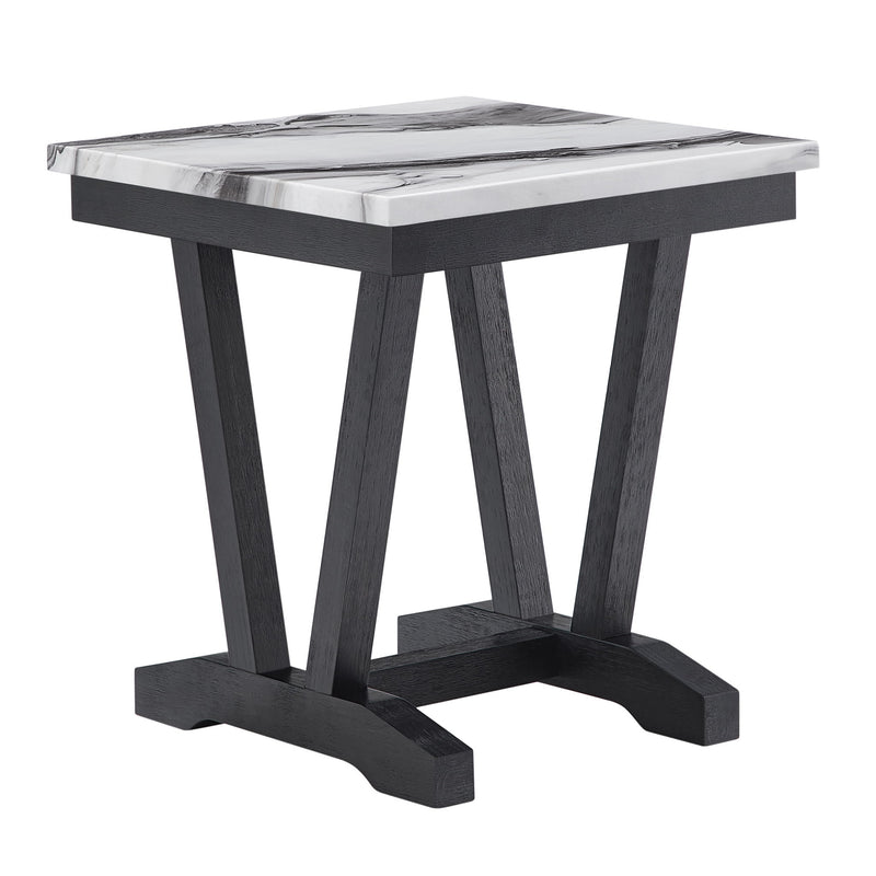 T1319 - End Table - Black / White