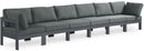 Nizuc - Outdoor Patio 6 Seat Modular Sofa With Gray Frame