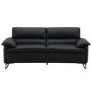 Eilene - Loveseat - Black Top Grain Leather