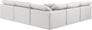Indulge - Faux Leather 5 Piece Modular Corner Armless Sectional