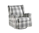 Patli - Swivel Chair With Glider - Gray Fabric