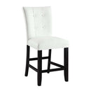 Hussein - Counter Height Chair (Set of 2) - White Synthetic Leather & Black