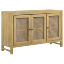 Zamora - Wood Accent Cabinet With Woven Cane