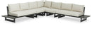 Maldives - 5 Piece Water Resistant Outdoor Patio Modular Sectional With Gray Base