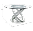 Ornat - 31" Dining Table - Faux Square Diamonds