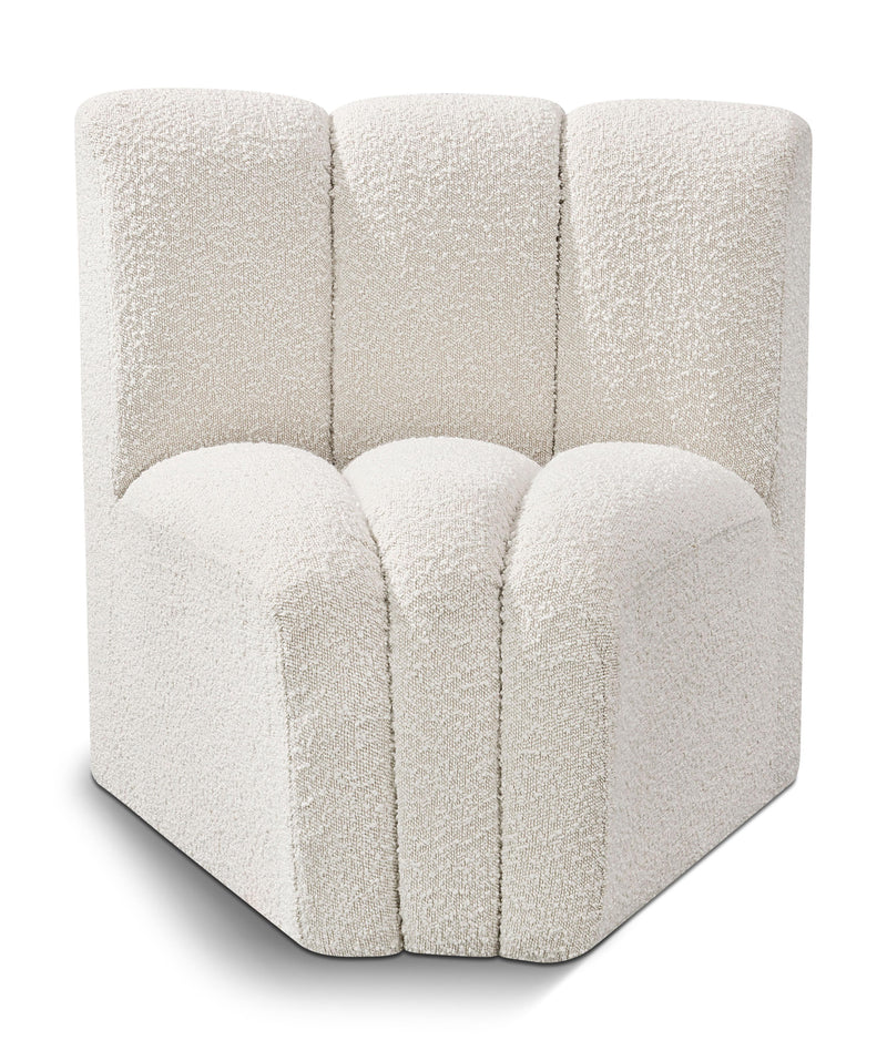 Arc - Boucle Fabric Curved Corner Chair