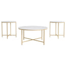 Ellison - Round Marble Coffee And End Table Set