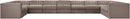 Rummi - Velvet Performance Fabric Upholstered 11 Piece Modular Sectional