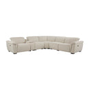 Dayana - Power Motion Sectional Sofa - Beige Boucle