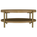 Arini - Round Coffee Table With Storage Shelf