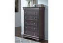 Pompei - 5 Piece Queen Bedroom Set With LED - Gray