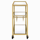 Adamsen - Serving Cart - Mirrored & Champagne