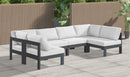 Nizuc - Outdoor Patio 6 Piece Modular Sectional With Gray Frame